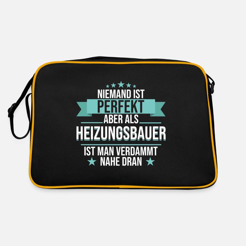 Heizungsbauer Heizungsbau Bauarbeiter Beruf Spruch Retro Tasche