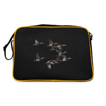 duck band flying - Retro Bag - black/gold - Back