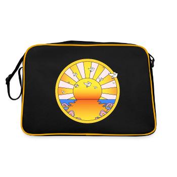LSD California Orange Sonnenschein - Retro Tasche - Schwarz/Gold - Hinten