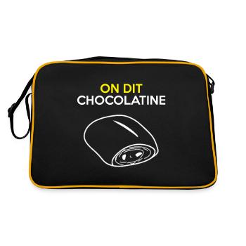 On dit chocolatine et pas pain au chocolat t-shirt - Sac Retro - noir/or - Dos