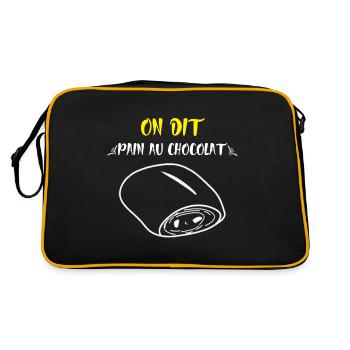 On dit pain au chocolat et pas chocolatine t-shirt - Sac Retro - noir/or - Dos