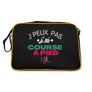 T shirt running humour course à pied cadeau. - Sac Retro - noir/or - Dos