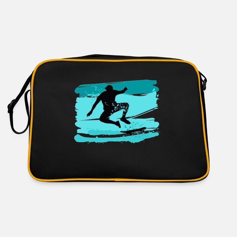 Skater - Retro Tasche - Schwarz/Gold