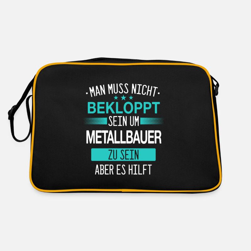 Metallbauer Metallbau Handwerker Beruf Spruch Retro Tasche