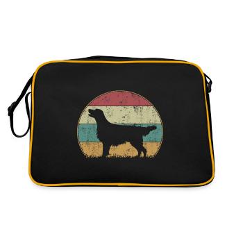 Flat coated Retriever Retro Vintage - Retro Bag - black/gold - Back
