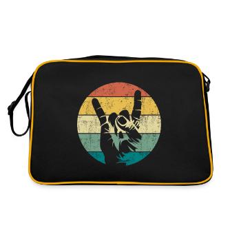 Pommesgabel Métal Main Hand Signal Rétro - Sac Retro - noir/or - Dos