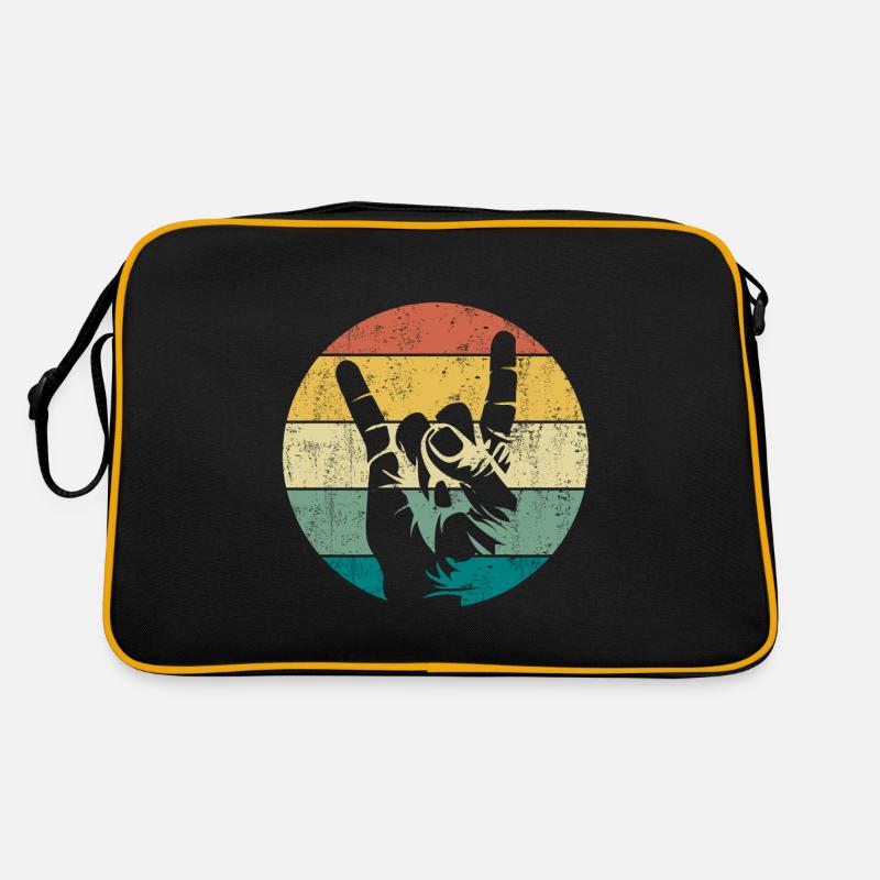 Pommesgabel Metal Hand Handzeichen Retro Retro Tasche