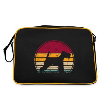 Wirehair Fox Terrier Vintage Retro - Retro Bag - black/gold - Back