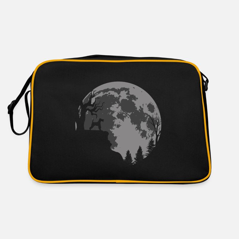 Drahthaar Foxterrier Mond Silhouette Retro Tasche