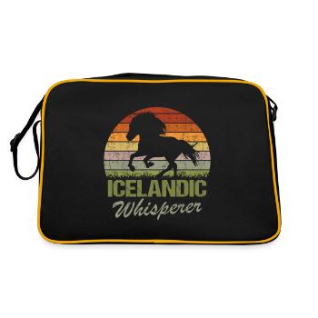 Icelandic horse Tölt Icelandic Whisperer - Retro Bag - black/gold - Back