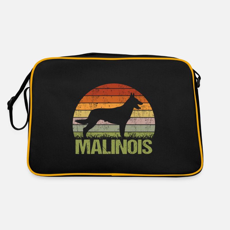 Malinois Belgischer Schäferhund Hund Vintage Retro Tasche