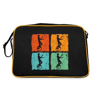 Monocycle Vélo Cirque Acrobate Clown Vintage - Sac Retro - noir/or - Dos
