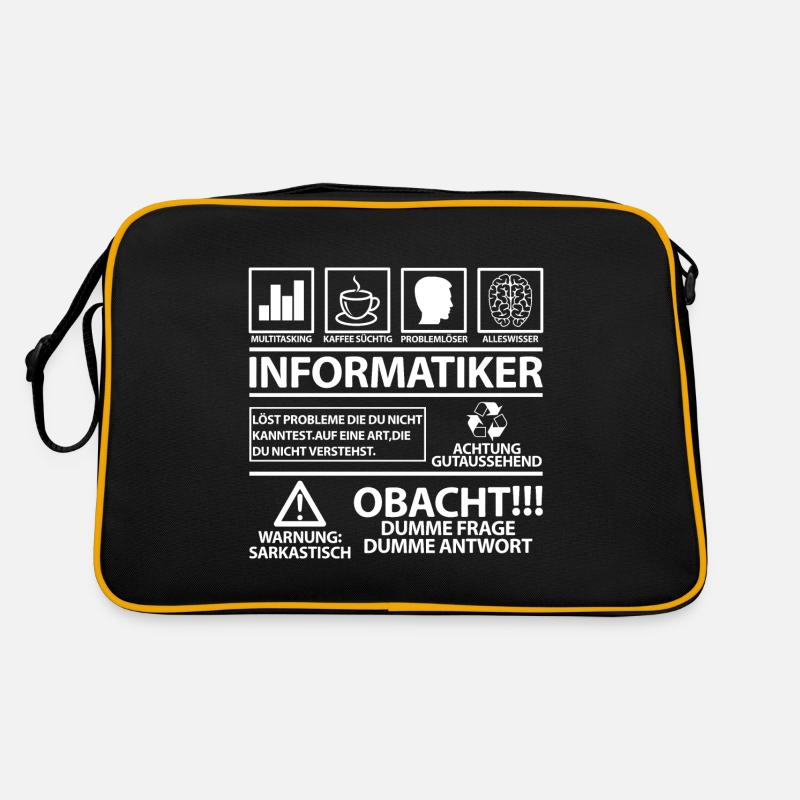 Informatiker lustig lustige Sprüche Spruch Witzig Retro Tasche