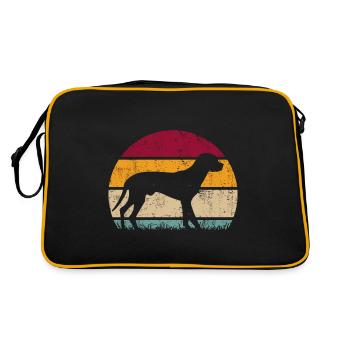 Schwarzwildbracke Slovenský Kopov Retro Vintage - Retro Tasche - Schwarz/Gold - Hinten