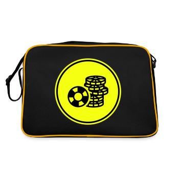 Poker Chip Icon - Retro Bag - black/gold - Back