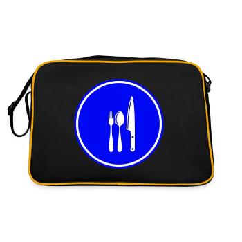 Couverts à la fourchette - Sac Retro - noir/or - Dos