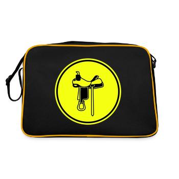 Saddle icon - Retro Bag - black/gold - Back