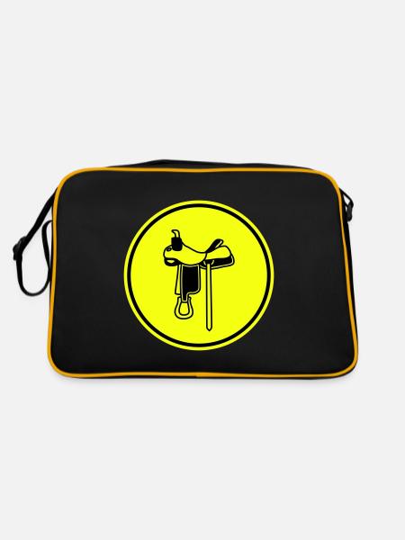 Saddle icon - Retro Bag - black/gold - Back