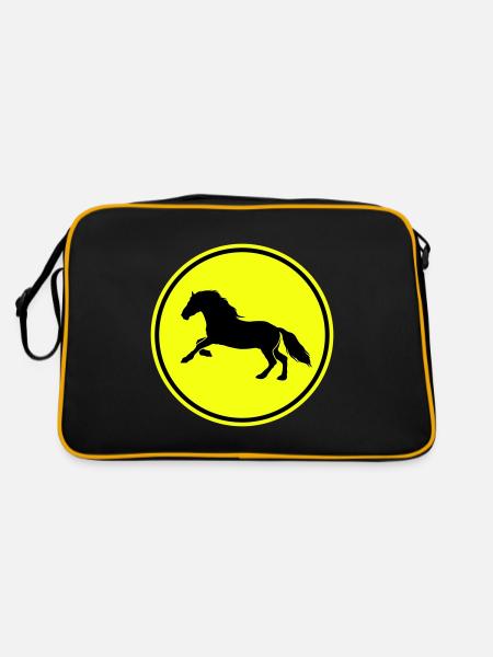 Horse Horse icon - Retro Bag - black/gold - Back