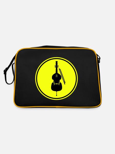 Icône de violon - Sac Retro - noir/or - Dos