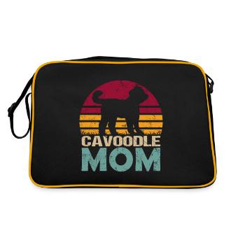 Cavoodle Cavapoo Dog Mix Mom Mama Vintage - Sac Retro - noir/or - Dos