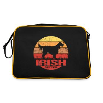 Irish Red Setter Dog Sun Lover Baby - Retro Bag - black/gold - Back