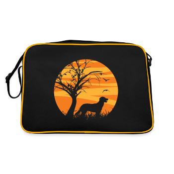 Nova Scotia Duck Tolling Toller Retriever Sonne - Retro Tasche - Schwarz/Gold - Hinten