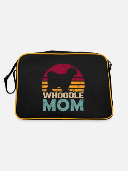 Whoodle Dog Mama Maman Vintage - Sac Retro - noir/or - Dos