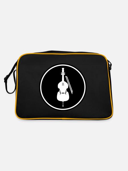 Symbole de l’icône du violon - Sac Retro - noir/or - Dos