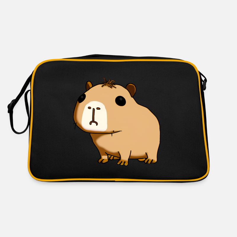 capybara - Retro Tasche - Schwarz/Gold