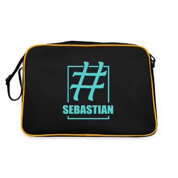 Médias Sebastian - Sac Retro - noir/or - Dos