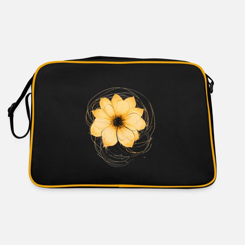 Rose One-Line Drawing Style Retro Bag