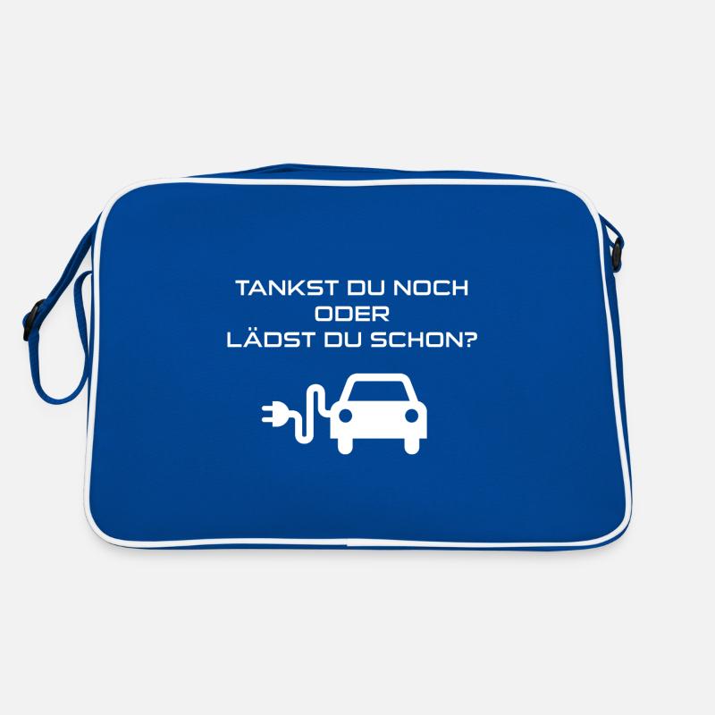 Tankst Du noch oder lädst Du schon? Retro Tasche