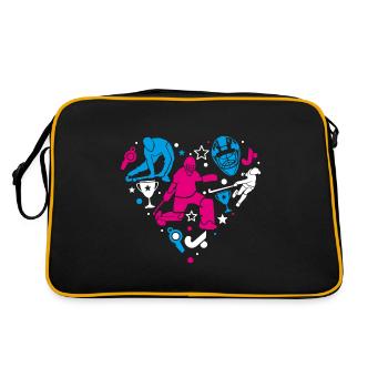 Coeur de gardien - Sac Retro - noir/or - Dos