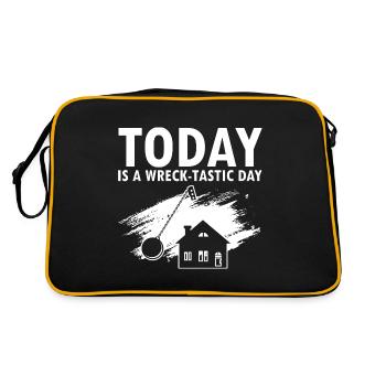 House Demolition and Renovation Design - Retro Bag - black/gold - Back