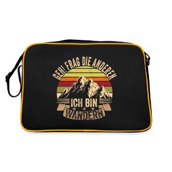 Wandern - Retro Tasche - Schwarz/Gold - Hinten
