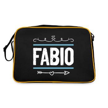 Fabio - Retro Tasche - Schwarz/Gold - Hinten