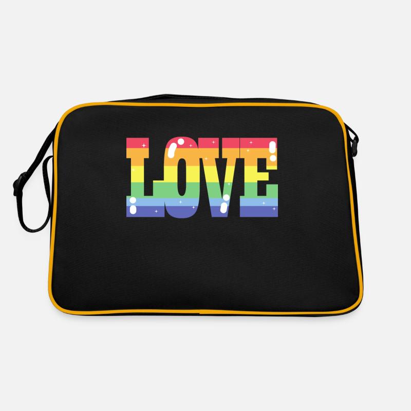 Pride Love Drapeau arc-en-ciel Sac Retro