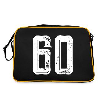 60 number symbol - Retro Bag - black/gold - Back
