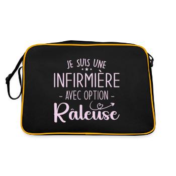Je Suis Une Infirmière Avec Option Râleuse - Sac Retro - noir/or - Dos