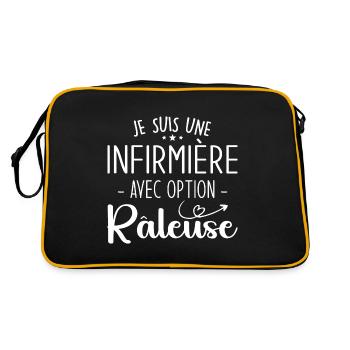 Je Suis Une Infirmière Avec Option Râleuse - Sac Retro - noir/or - Dos