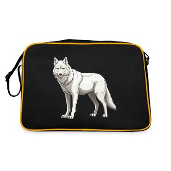 Wolf Animal - Retro Bag - black/gold - Back