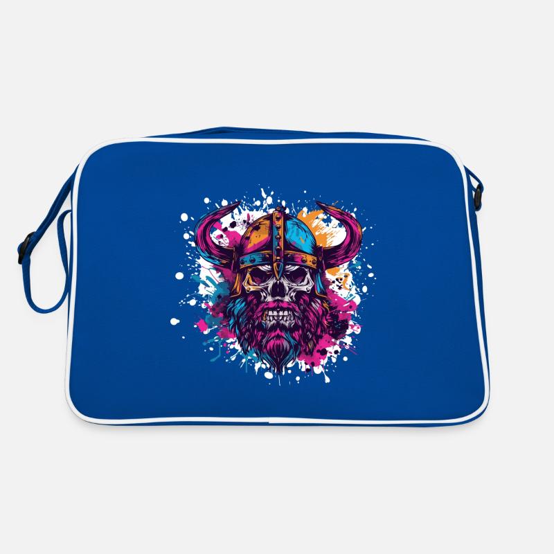 Wikinger Skelett Retro Tasche