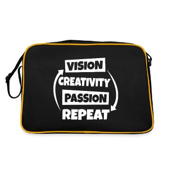 Vision Creativity Passion - Retro Bag - black/gold - Back