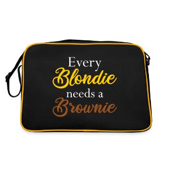 Every Blondie needs a Brownie geschenkidee bff - Sac Retro - noir/or - Dos