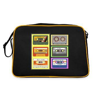 Tapes - Retro Tasche - Schwarz/Gold - Hinten