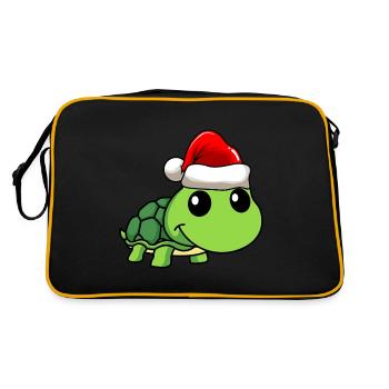 Turtle Comic Christmas - Retro Bag - black/gold - Back