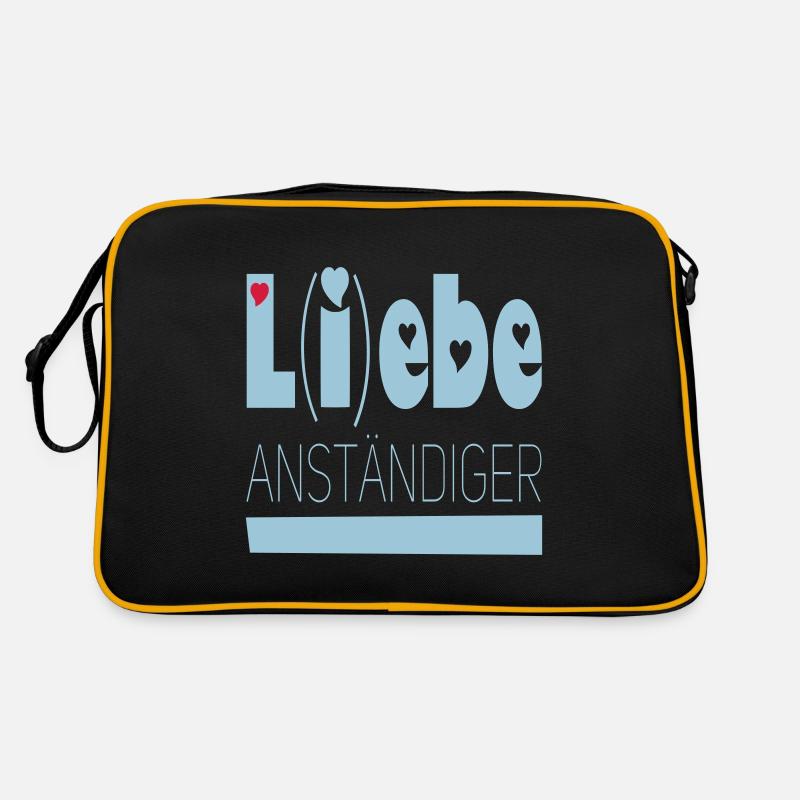 lebe anständiger Retro Tasche