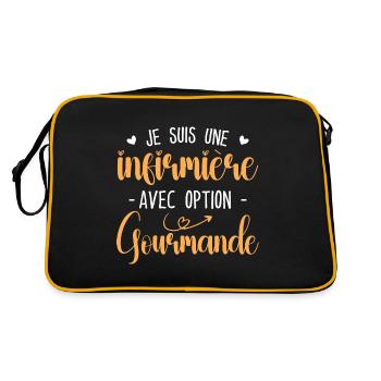 Infirmière Avec Option Gourmande - Sac Retro - noir/or - Dos