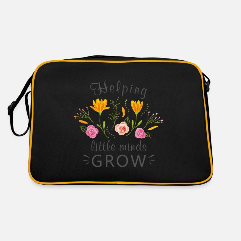 Aider les petits esprits à grandir. Design floral Sac Retro